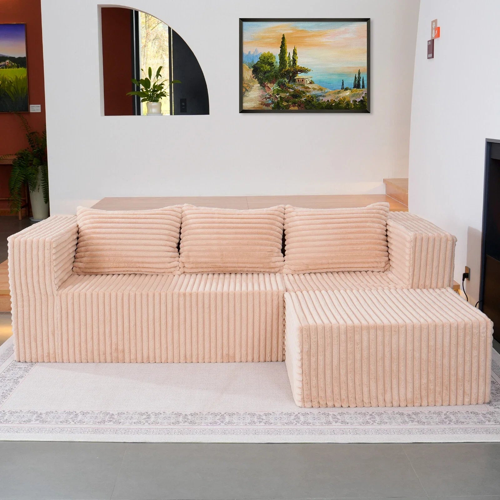 "Boneless Couch Rose" - Kanapa bez ramy Różowa