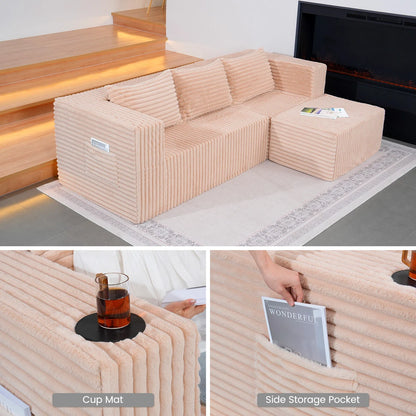 "Boneless Couch Rose" - Kanapa bez ramy Różowa